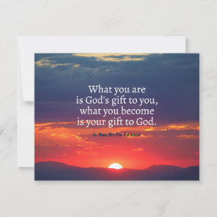 Fr. Hans Urs Von Balthasar Quote Card Feiertagskarte