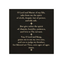 Fr. Lenten Gebet von St. Ephraim, syrisches Mauerz