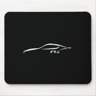 FR-S weiße Brushstroke-Silhouette Mousepad