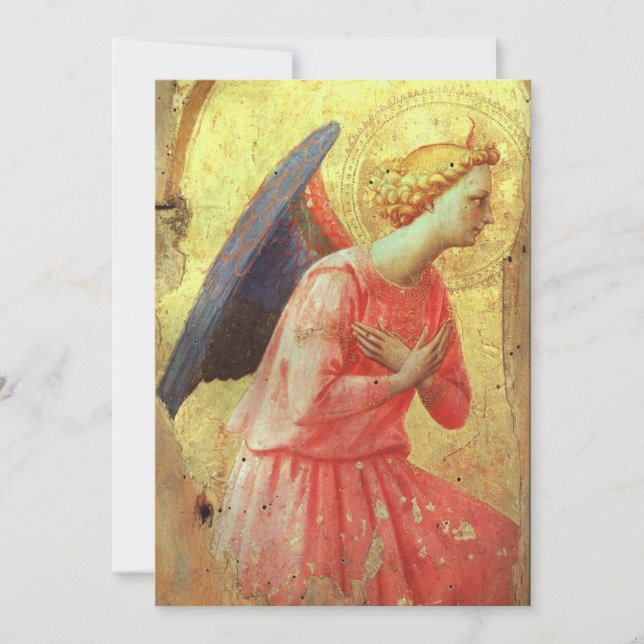 Fra Angelico - Adoring Angel, Looking right Einladung (Vorderseite)