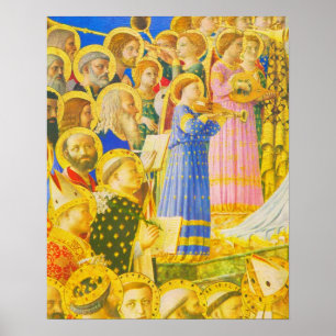 Fra Angelico, Chor der Heiligen und Engel Poster