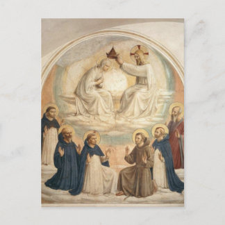 Fra Angelico - Coronation of Mary Postcard Postkarte