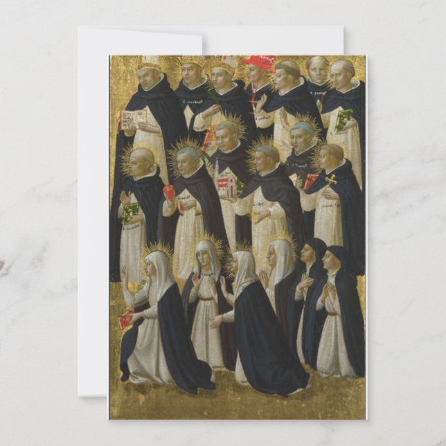 Fra Angelico - Die Dominikaner gesegnet Einladung (Vorderseite)