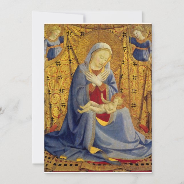 Fra Angelico - Die Madonna der Demut Einladung (Vorderseite)