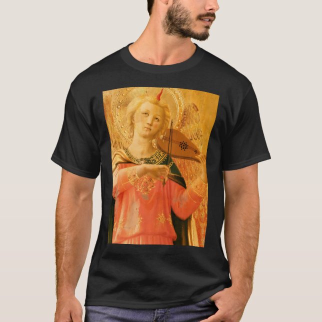 Fra Angelico (Guido di Pietro) Angel machen Musik T-Shirt (Vorderseite)