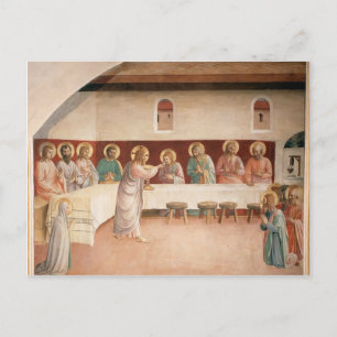 Fra Angelico - Institution der Eucharistin Postkarte