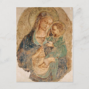 Fra Angelico- Madonna und Kind Postkarte