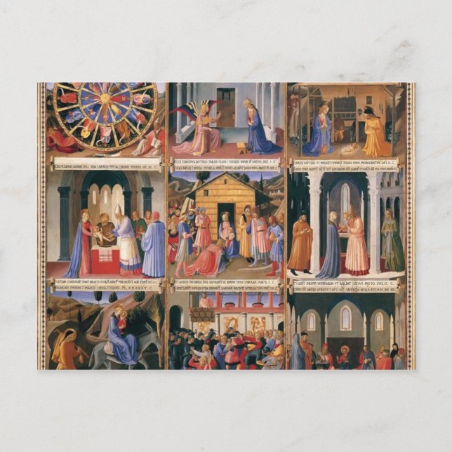 Fra Angelico - Szenen aus dem Leben Christi Postkarte (Vorderseite)