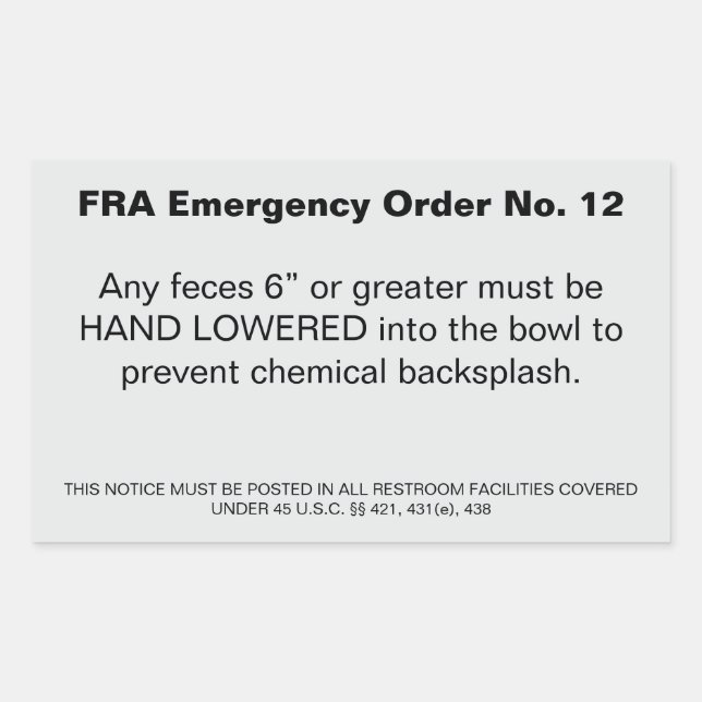 FRA-Auftrag Rechteckiger Aufkleber (Vorderseite)