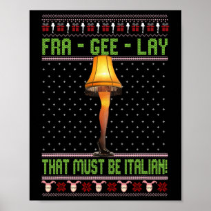 Fra-gee-lay Funny Christmas Fragile Italian Xmas W Poster