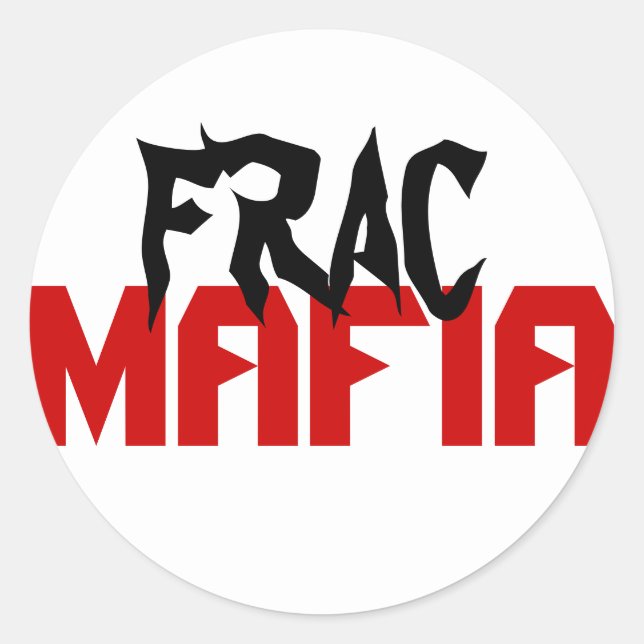 Frac mafia runder aufkleber (Vorderseite)
