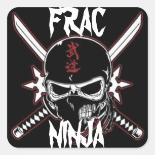 Frac ninja quadratischer aufkleber