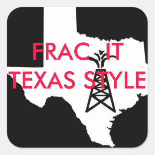 frac Texas Quadratischer Aufkleber