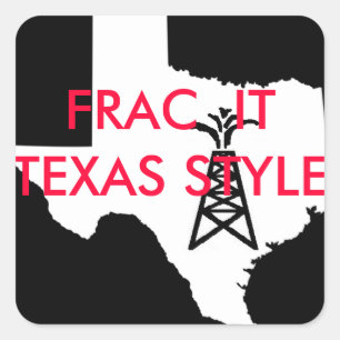 Frac-Texas Quadratischer Aufkleber