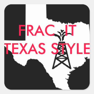 Frac-Texas Quadratischer Aufkleber