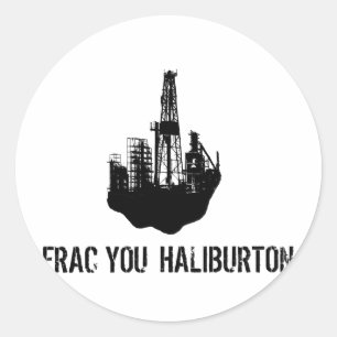 Frac you Haliburton Runder Aufkleber
