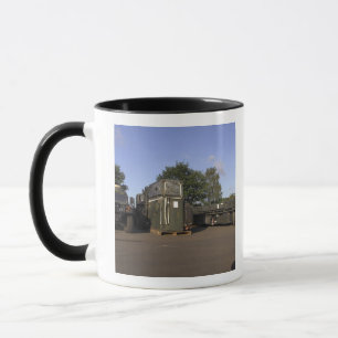 Fracht, die vorbereitet wird tasse