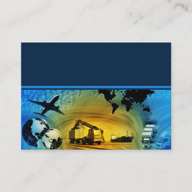 Fracht-Logistik-Schablonen-Visitenkarte-Duo Visitenkarte (Vorderseite)