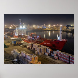 Fracht Schiff Rikke Theresa im Hafen von Hull Poster