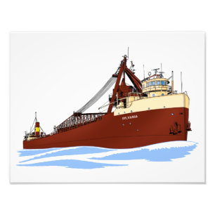 Frachter "Great Lakes" Sylvania s/u Columbia Fotodruck