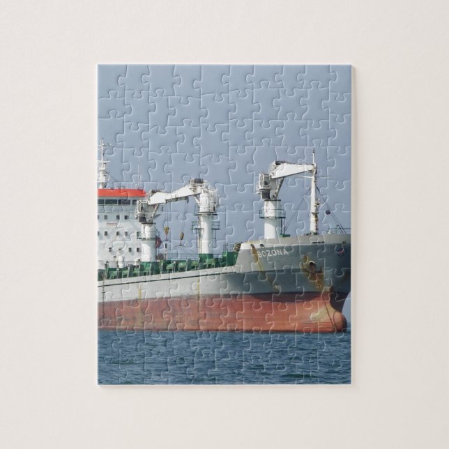 Frachtschiff Bozona Bögen Puzzle (Vertikal)