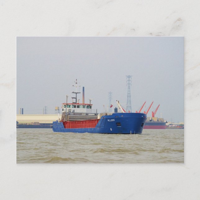 Frachtschiff Willeke Postkarte (Vorderseite)