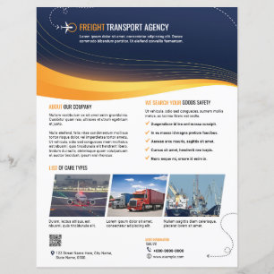 Frachttransportagentur Flyer Vorlage