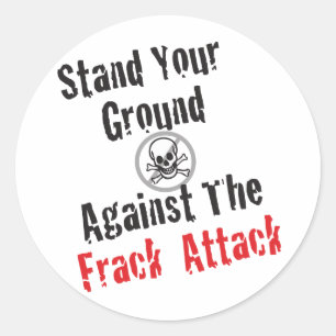 Frack Angriff Runder Aufkleber