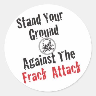 Frack-Attack Runder Aufkleber