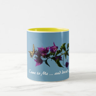 Frack auf Bouganvilla Zweifarbige Tasse