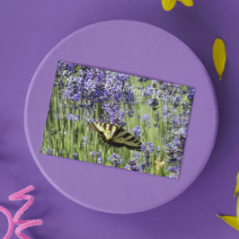 Frack Butterfly auf Lavender Blooms Geburtstag Karte