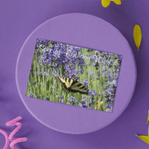 Frack Butterfly auf Lavender Blooms Geburtstag Karte