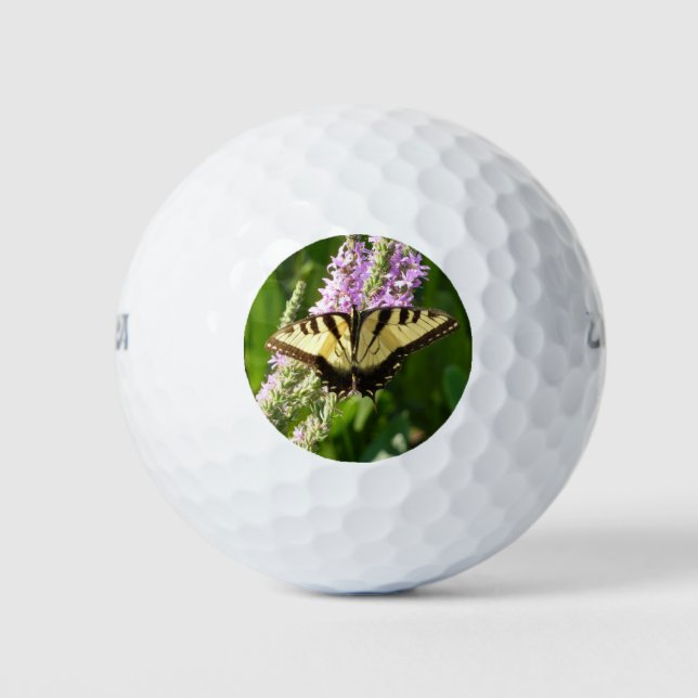 Frack Butterfly auf Lila Wildblumen Golfball (Vorderseite)