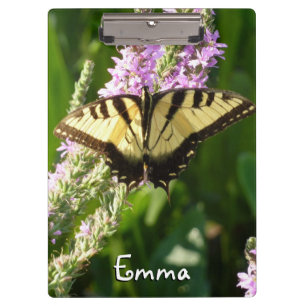 Frack Butterfly auf Lila Wildblumen Klemmbrett