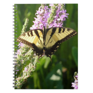 Frack Butterfly auf Lila Wildblumen Notizblock
