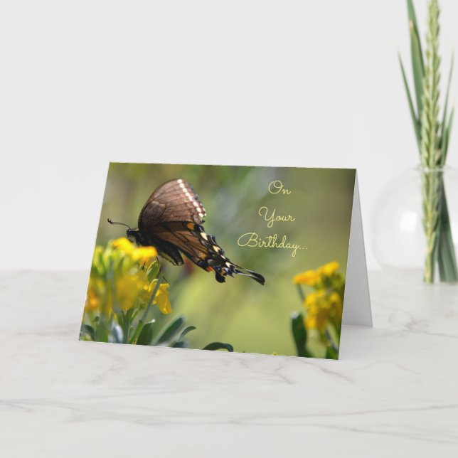 Frack Butterfly Geburtstagkarte Karte (Vorderseite)