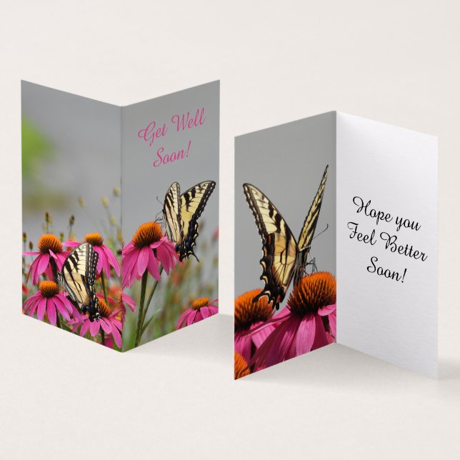 Frack Butterfly, rosa Blume (Innenseite und Außenseite)