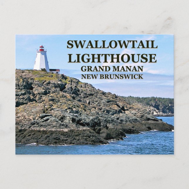 Frack Lighthouse, Grand Manan N.B. Postcard Postkarte (Vorderseite)
