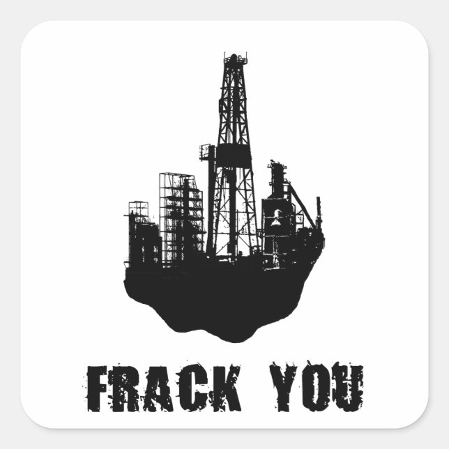 Frack Quadratischer Aufkleber (Vorderseite)