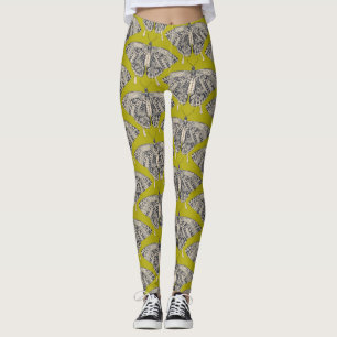 Frack-Schmetterling-Citron-Basalt Leggings
