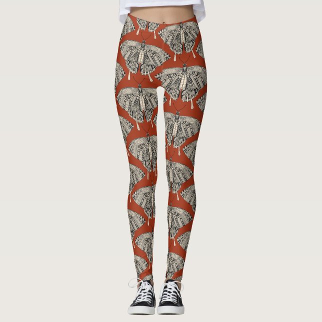 Frack Schmetterling Terracotta Leggings (Vorderseite)
