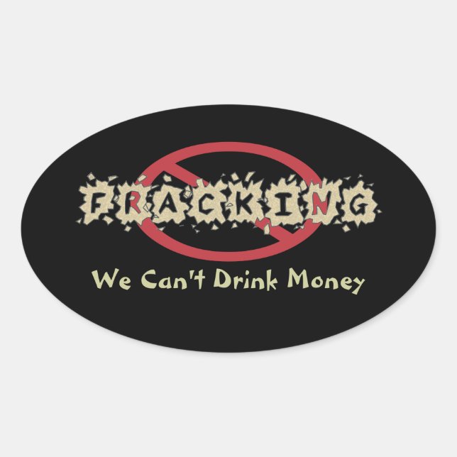 Fracking Ovaler Aufkleber (Vorderseite)
