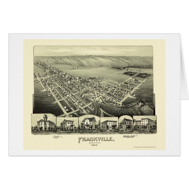 Frackville, panoramische Karte PAs - 1889 (Vorderseite (Horizontal))