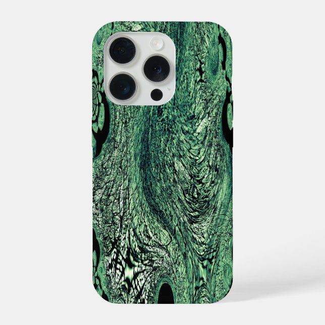 Fractal Bloom – Botanical Vortex iPhone Hülle (Rückseite)