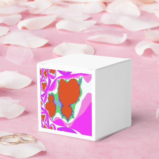 Fractal blutendes Herz Gefallen-Box Geschenkschachtel (Hochzeit)