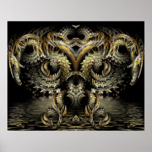 Fractal-DracheUhu Poster
