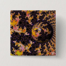 Fractal Firestorm Sphere Button