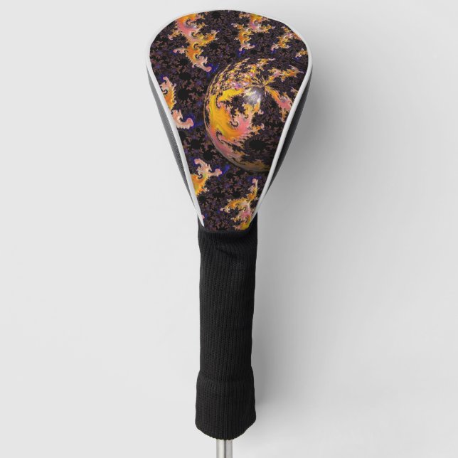 Fractal Firestorm Sphere Golf Headcover (Vorderseite)