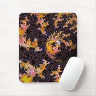 Fractal Firestorm Sphere Mousepad