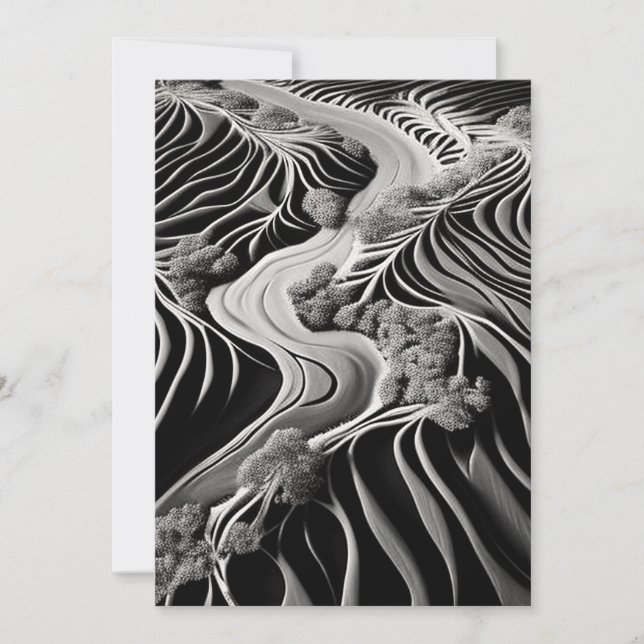 Fractal Flow Feiertagskarte (Vorderseite)